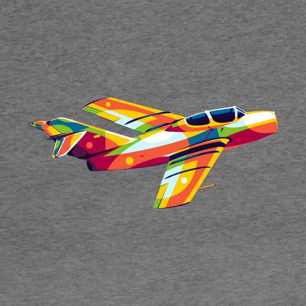 MiG-15 in Pop Art by wpaprint